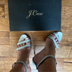 Jcrew marbled 3-inch heeled strappy sandal
